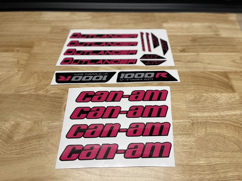 NEW CAN-AM CANAM OUTLANDER 1000R DECAL SET PINK 3M LAMINATED OCTANE STICKERS