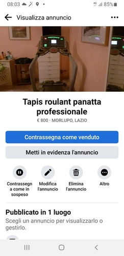 Tapis roulant elettrico professionale Panatta Advance - Foto 2 di 3