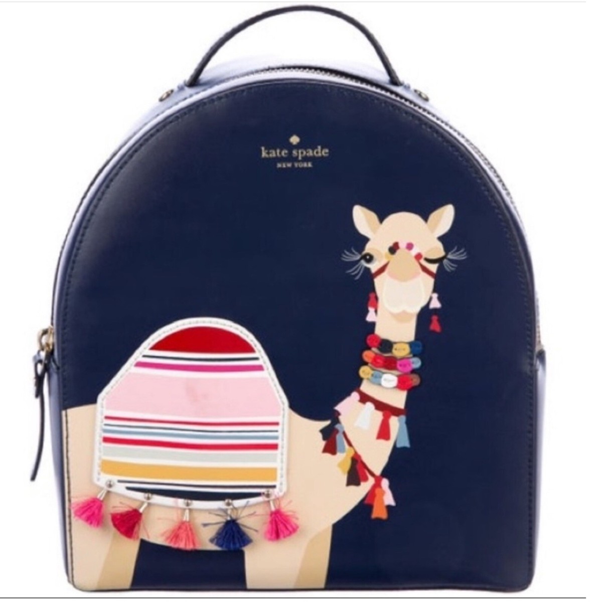 Kate Spade Camel Spice Things Up Sammi Backpack Blue Leather  display picture 1