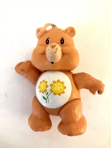 Care Bears 1983 Friend Bear 3.5" Poseable Vinyl Kenner Vintage Orange Flowers