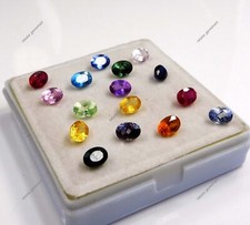 19 Pcs Natural Mix Color Sapphire 7x5 mm CERTIFIED Loose Gemstone Lot Oval Cut
