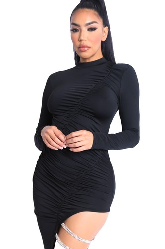 NWT Everlane The Long-Sleeve Supima Cotton Jersey Riviera Dress Black Sz S  $128 | eBay