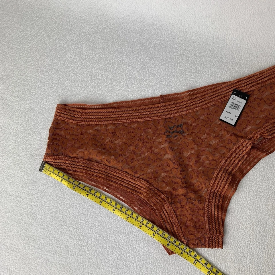 Fredericks of Hollywood Demi Leopardo Malla Panty Lencería Bombay Marrón 1X Foto 4 de 4
