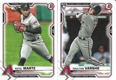 2021 Bowman  Bowman Draft Diamondbacks Team Set Paper + BP + BCP + BD + BDC (26)