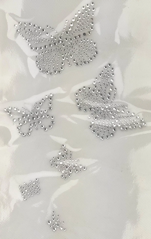6x STRASSSTEINE SCHMETTERLING BÜGELBILD HOTFIX APPLIKATION STRASS BUTTERFLY XL - Bild 2 von 4