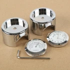 Motorcycle 7/8'' 1'' Handlebar Dial Clock Thermometer Waterproof Fit For Harley