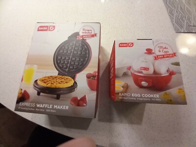 RAPID EGG COOKER AND 8 INCH EXPRESS WAFFLE MAKER BOTH NEW N BOX