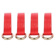 4x8 Lasso Straps Red Wrecker Car Hauler Tow Dolly Tire Wheel Tie Down Strap