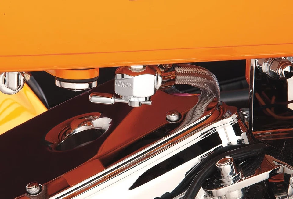 Pingel Power-Flo Petcock - 90deg. 面向内向插座-镀铬摩托车 — 第 4/4 张图片