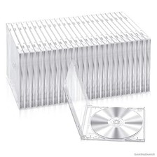 25 Pcs 10.4 mm Standard Single Clear CD Jewel Cases Plastic DVD Cover