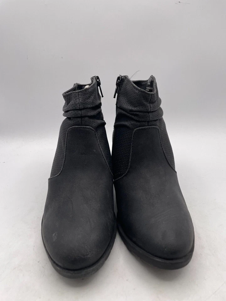 Botín White Mountain Uptown para mujer talla 6 cuero negro cremallera lateral W27782 Foto 2 de 4