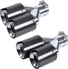 Carbon Fiber Dual Exhaust Tips Pair Bmw F22 F30 F32 F36 2.0t 63mm In 89mm Out