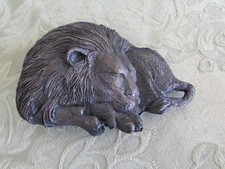 Vintage INDIANA METAL CRAFT Pewter Lion Belt Buckle 1978 - NICE CONDITION 