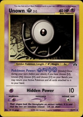 Pokemon Neo Discovery Uncommon Unown [U] 51/75 - Near Mint (NM)