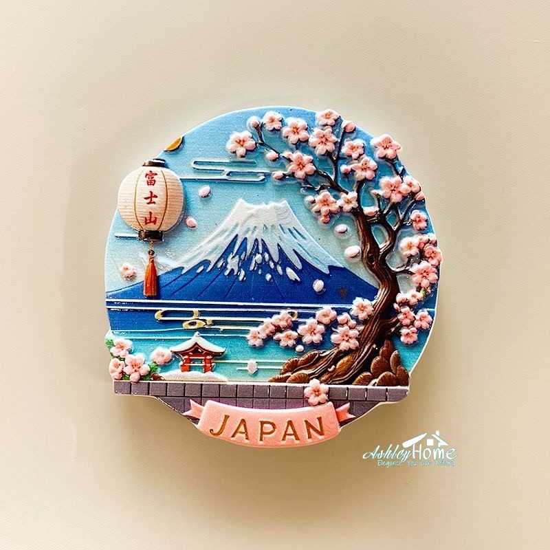 Mt Fuji Japan Tourist Souvenir 3D Magnete Frigorifero Casa Cucina