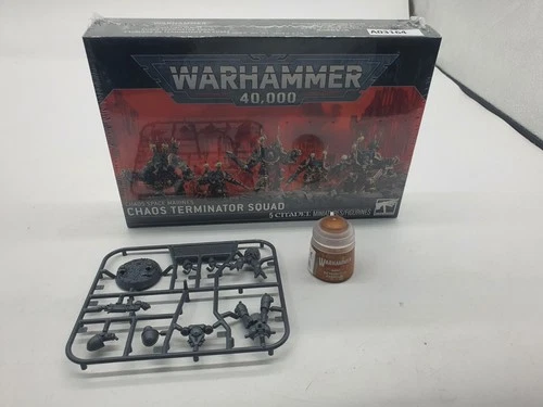 Warhammer 40K: Chaos Space Marines - Chaos Terminator Squad + Free Model & Paint