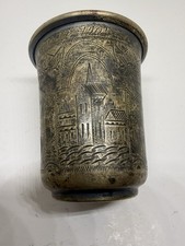 Tasse à vin ancienne gravée 12 janvier 1904 contenu argent très intéressant