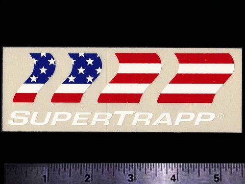 SUPERTRAPP Mufflers - American Flag - Original Vintage 80’s Racing Decal/Sticker