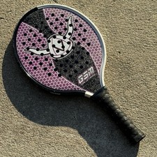 Vtg Viking Athletics GSM Platform Tennis Paddle Purple Black White USA Made
