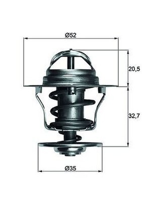 MAHLE TX 12 88D Thermostat Kühlmittel Für FORD, MAZDA