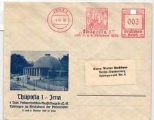 Deutsches Reich auf Brief Freistempler Th&uuml;posta Jena 1936 #KD302