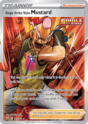 Pokemon Battle Styles Full Art Single Strike Style Mustard 163/163 - Near Mint