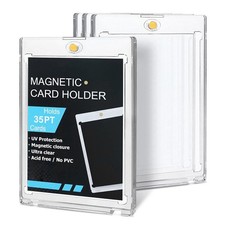 10-50x Magnetic Card Holders Cases 35pt Baseball Cards Protectors Fit For Sports
