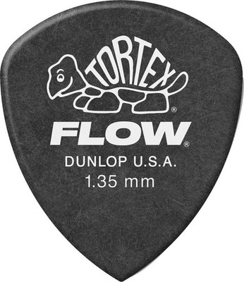 Guitar Picks Tortex Flow 1.35mm 72 Pack Black Jim Dunlop 558R135