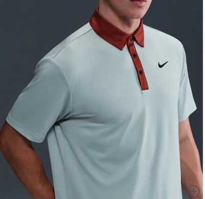 Nike Tour Dri-FIT Contrast Golf Polo ~ Ocean Cube/Mars Stone FZ7501-395 Men's: M