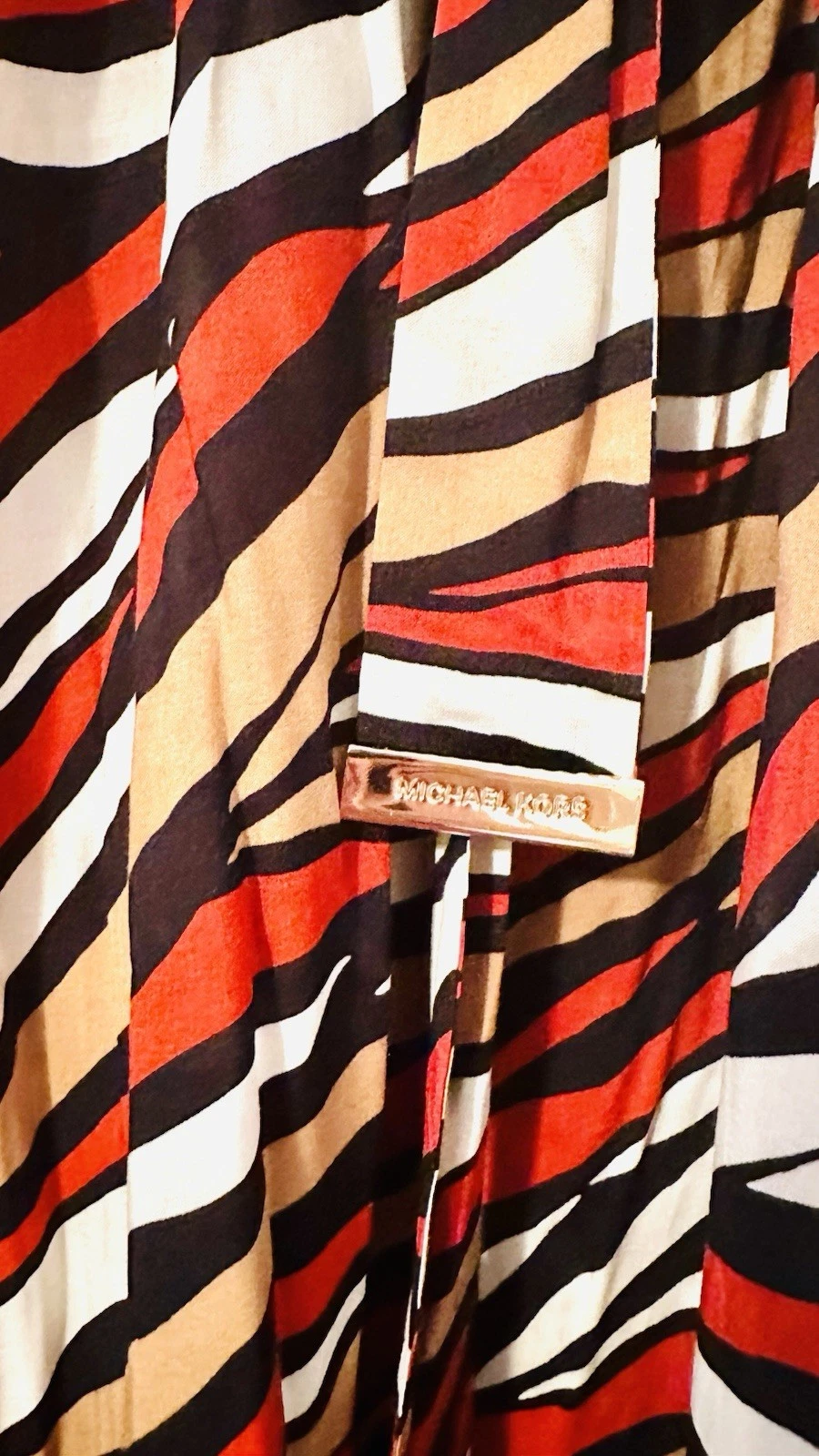 MICHAEL KORS Vestito Copricostume Avvolgente Tigre Taglia L