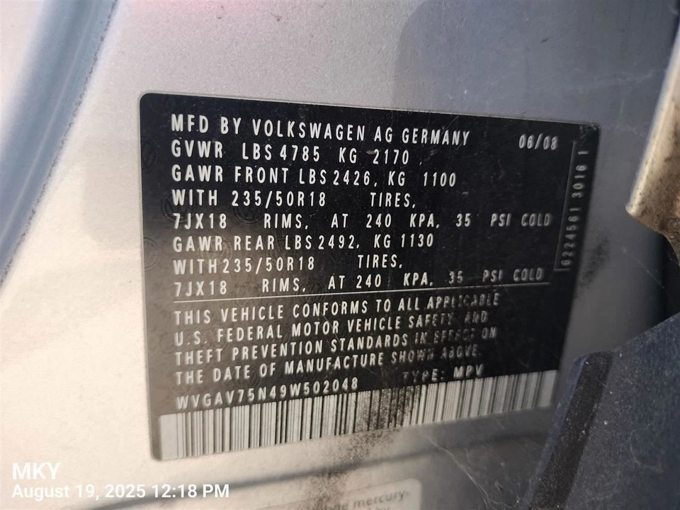 Interruptor de encendido llave de encendido convencional arranque compatible con 05-14 JETTA 6617439 Foto 3 de 4