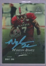 2018 Panini Luminance Draft Day Signatures Blue #41 Nyheim Hines Auto