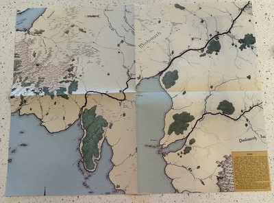 MERPS ICE Arnor: The Land 1997 Minhiriath + Eryn Vorn Terrain Map 2nd Ed VG