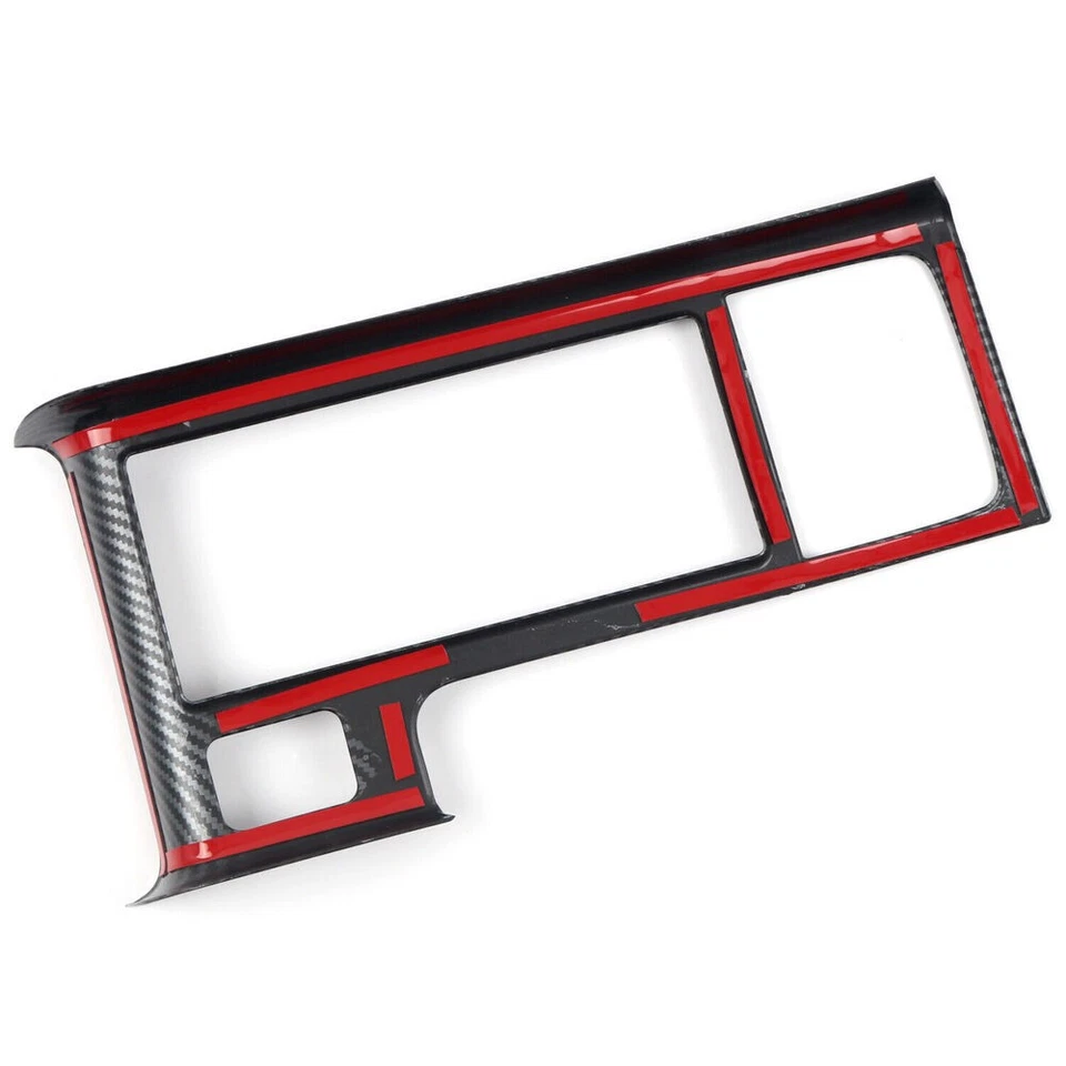 Cubierta de panel de posición de engranaje de fibra de carbono ABS para Subaru WRX STI 2014-2019 Foto 4 de 4