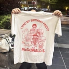 90s I Had My Birthday Party At Mcdonald's Washed White T-Shirt L