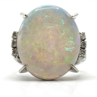 Jewelry Ring Opal 6.37ct Platinum 5521724