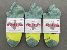3 Pairs Bombas Women's Tri-Block Marl Honeycomb Ankle Socks Size M multicolor