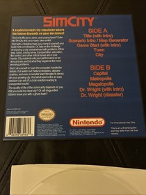 Sim City NES Prototype OST 7 inch LATHE vinyl record NINTENDO SOYO OKA SIMCITY