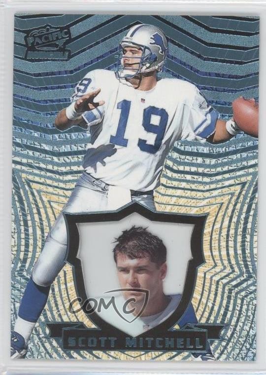 1997 Pacific Invincible Platinum Blue Scott Mitchell #47 0q3