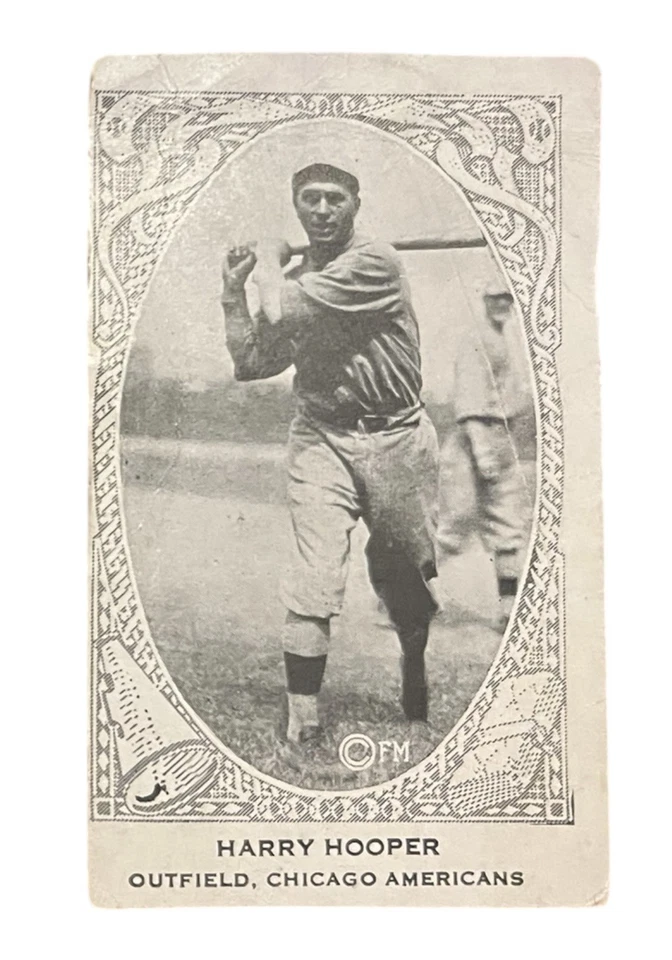 Tarjeta de béisbol vintage 1922 E120 Harry Hooper HOF parte posterior en blanco Chicago Boston Foto 3 de 3