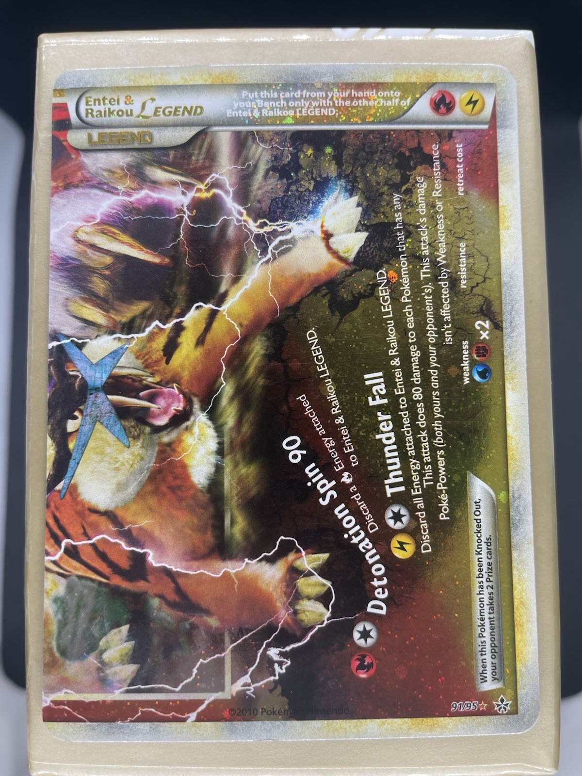Pokémon Entei & Raikou LEGEND 91/95 Unleashed Holo Ultra Rare - Near Mint