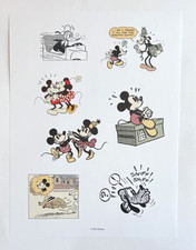 Disney - Mickey  Minnie Mouse - Scrapbook Sticker Sheet - Dog Pluto Daffy Duck