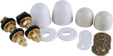 Toilet Floor Bolts and Caps Set, Solid Brass Universal Toilet Bowl to Floor Bolt