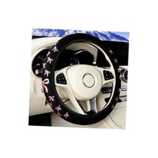 Car Elastic Stretch Steering Wheel Cover 14.5-15 Cute Bow Blackpink Car Elastic Stretch Steering Wheel Cover 14.5-15 Cute Bow Blackpink