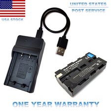 Battery Pack / USB Charger For NP-F550 Sony MVC-FD100 MVC-FD200 MVC-FD5 MVC-FD51