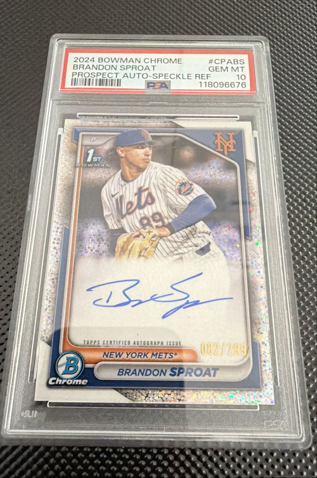 2024 Bowman Chrome - Prospect Autographs Brandon Sproat #CPA-BS Speckle...