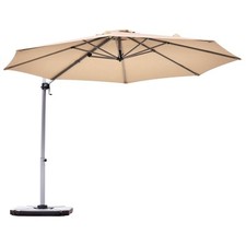 Topbuy 11' Outdoor Cantilever Umbrella Patio Offset W/ Base Multi-Color