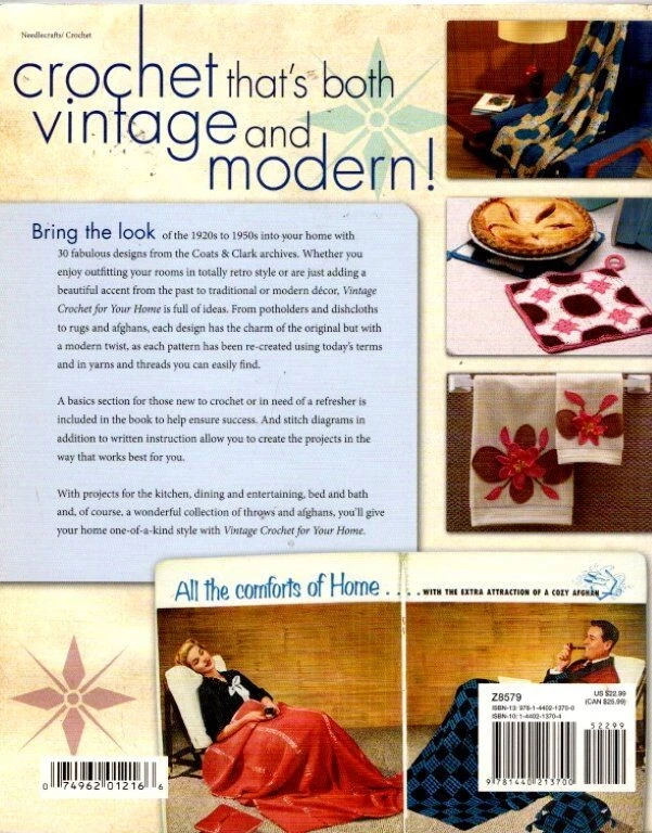 COATS & CLARK VINTAGE CROCHET FOR YOUR HOME 30 PATTERNS - Image 4 of 4
