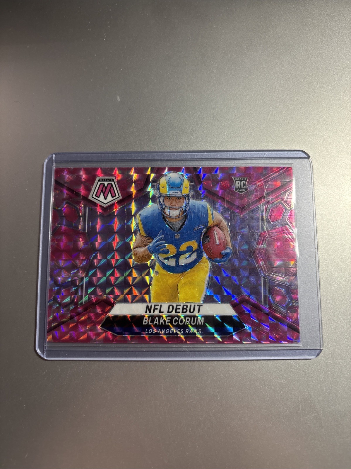 2024 Panini Mosaic - NFL Debut Blake Corum #278 Camo Pink Mosaic Prizm (RC)