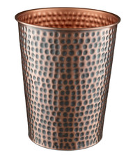 Metal Bathroom Trash Can – Waste Basket for Bedroom, Office Desk, & Dorm, Hand H